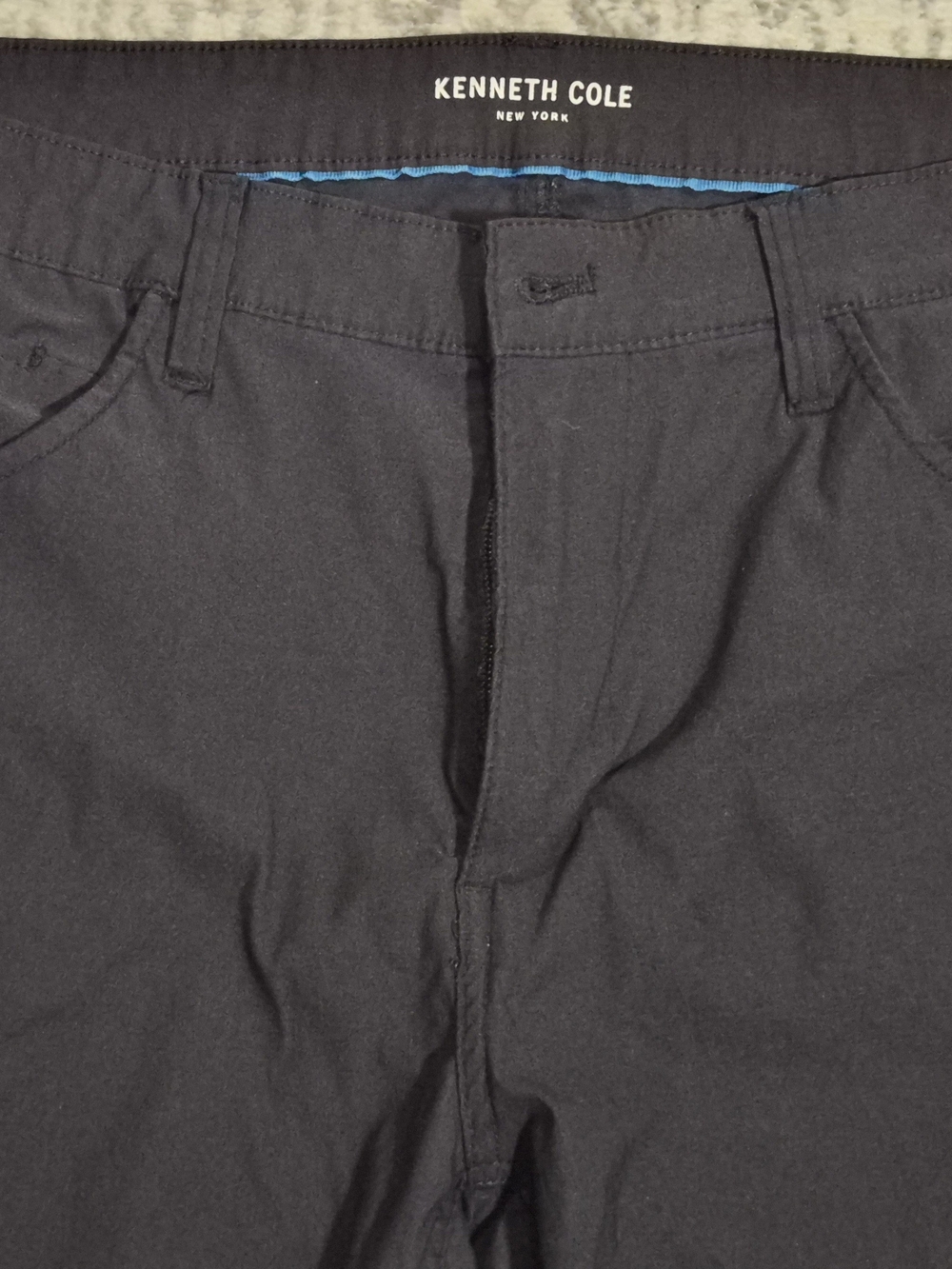 Kenneth Cole Black Men's Flat-Front Pants